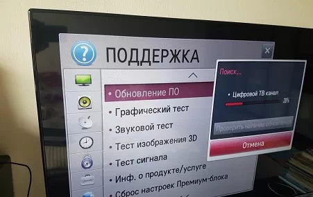 На телевизоре LG не работают каналы